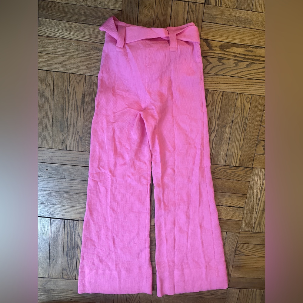 Staud pink wide leg flare pants size 2 - Picture 6 of 6